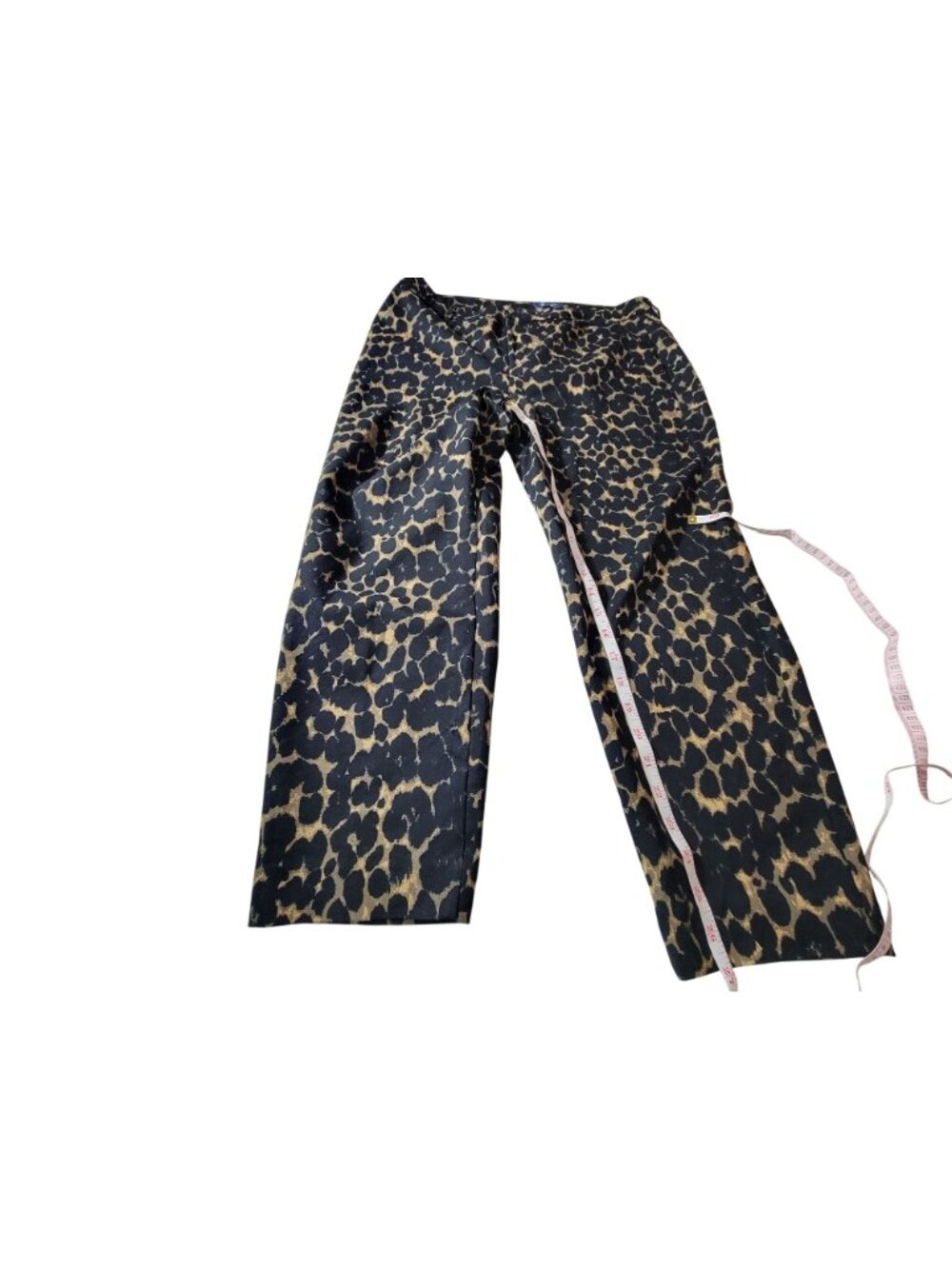 Old Navy Womens Leopard Print Straight-Leg Pants Size 14 Regular Cotton Blend - Picture 5 of 11